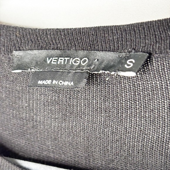 Vertigo Lace Print Sheer Panel Sweater Size S‎ Classic Dark Academia Whimsygoth - Picture 6 of 9